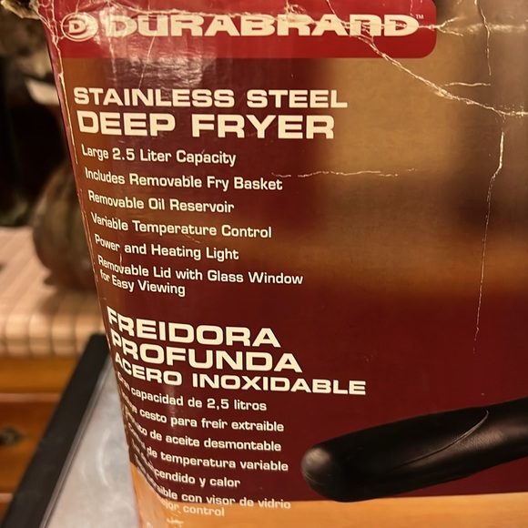NEW DURABRAND STAINLESS STEEL DEEP FRYER ! - Picture 2 of 8